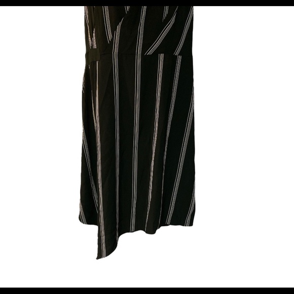 ❤️Rachel Roy Pinstripe Sleeveless Below Knee Fall Summer Office Night Out Dress - Picture 8 of 13